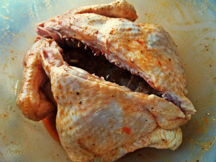Курица с луком и гречкой