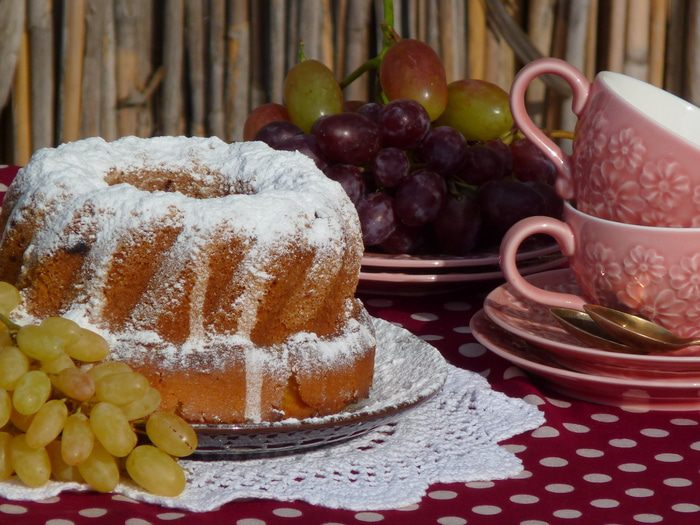 Винный кекс с виноградом