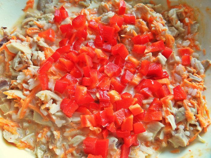 Кексы с курицей и рисом