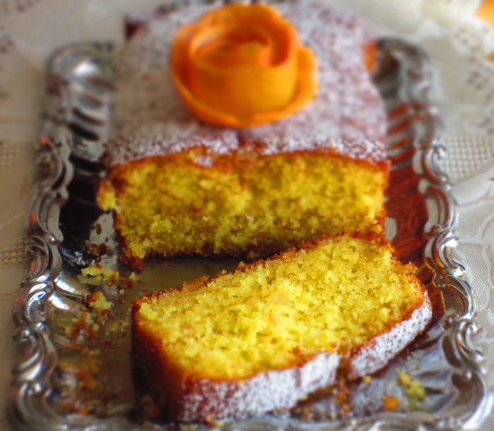 Кекс с апельсиновыми цукатами на рисовой муке