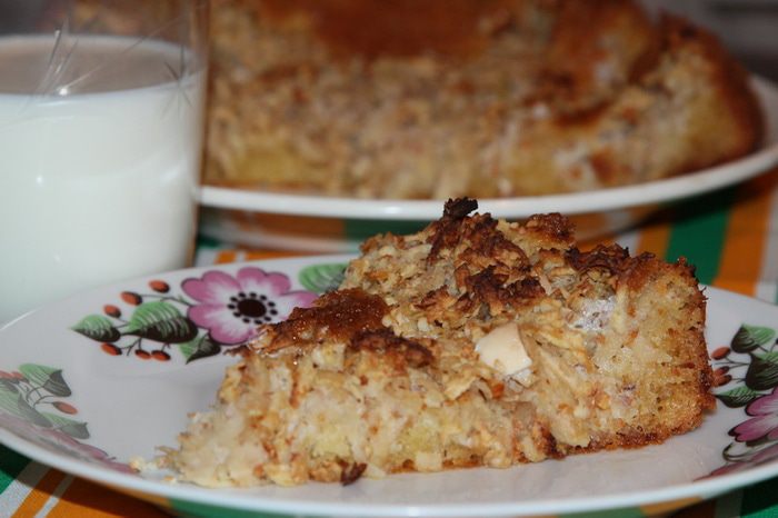 Яблочный пирог с белым шоколадом