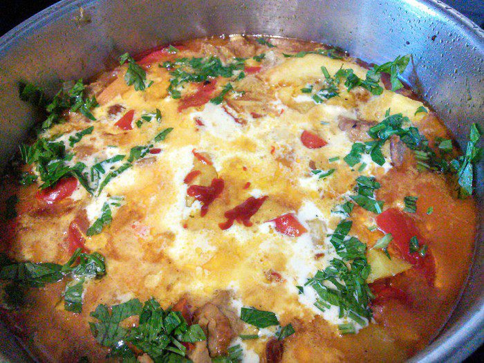 Свиное филе в остром соусе чили (Flammentopf) 