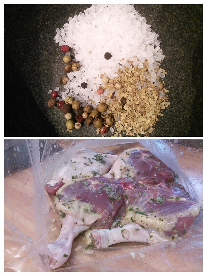 Утиные ножки, тушеные в апельсиновом соке