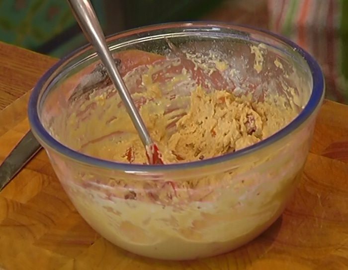 Миндальный кекс с курагой 