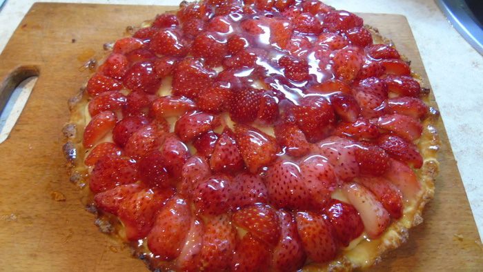 Клубнично-кокосовый тарт