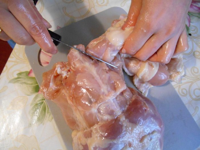 Фаршированная курочка по-французски