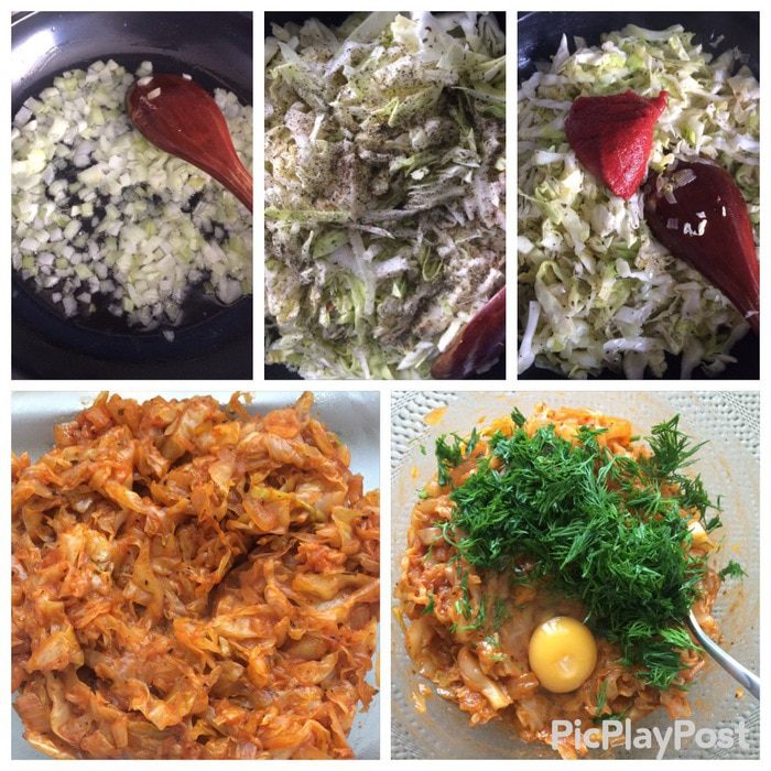 Открытые пирожки с капустой