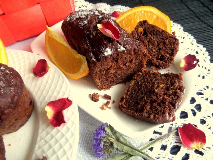 Маффины с апельсином и бананом