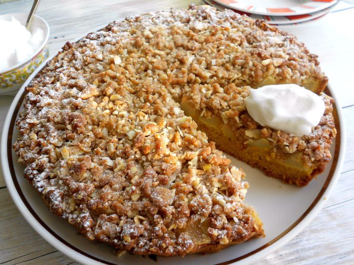 Хрустящий тыквенный пирог с яблоками