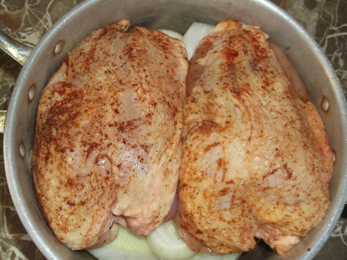 Экспресс-курица с соусом из лука