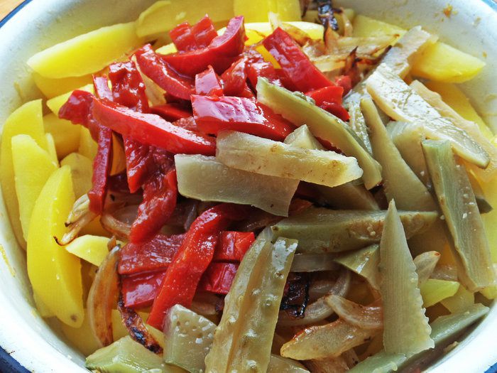 Постный картофельный салат