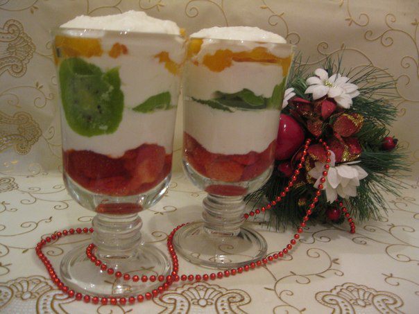 Десерт творожно-фруктовый