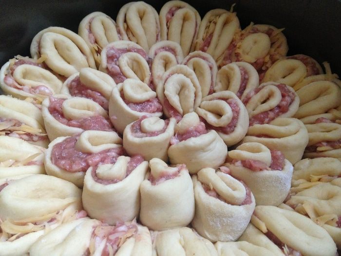 Мясной пирог &amp;quot;Хризантема&amp;quot;