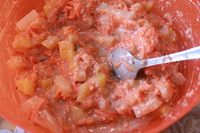 Коврижка морковная с фруктами