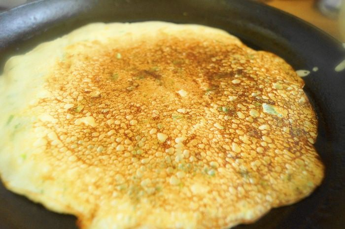 Блинчики с сыром и зеленью
