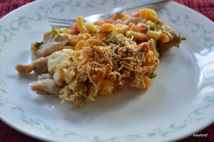 Запеченная курица с пастой по-итальянски