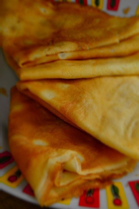 Острые блинчики с овощами