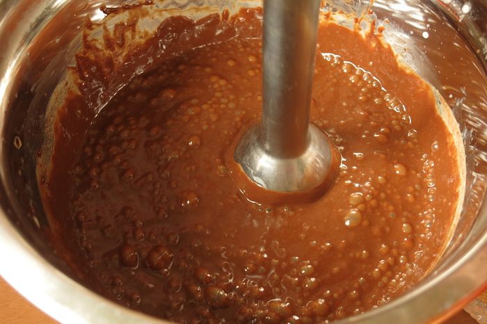 Семифредо из маскарпоне на шоколадно-кофейном ганаше