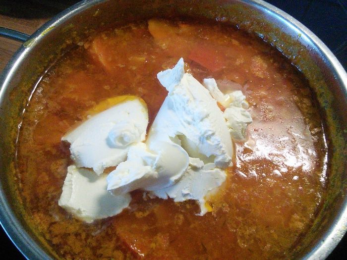 Тыквенный суп-пюре с бататом и шампиньонами 