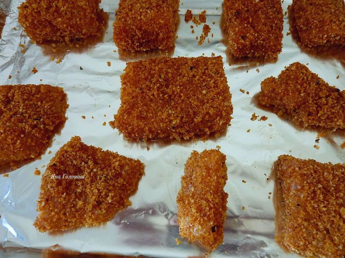 Хрустящая рыба в духовке  