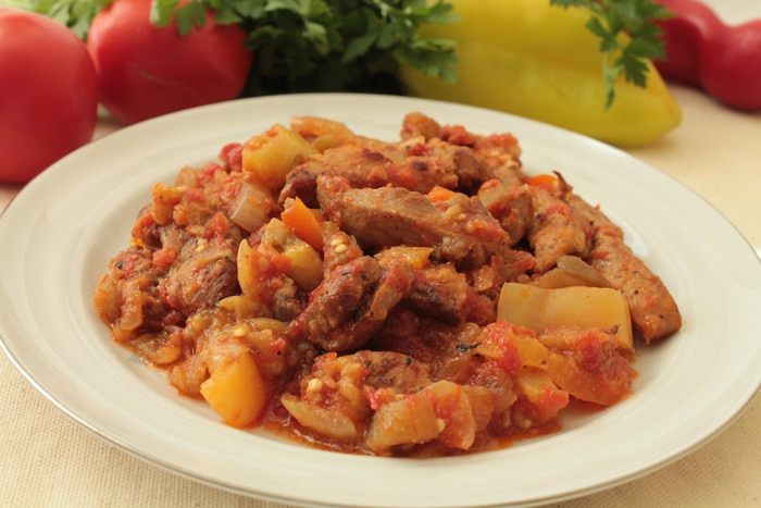 Мясная поджарка с овощами &amp;quot;Осенняя&amp;quot;