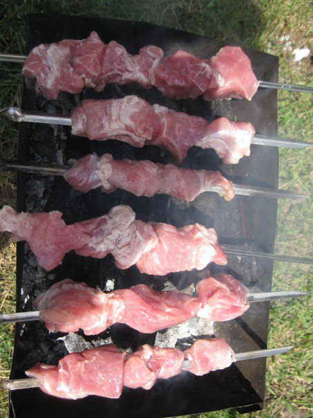 Шашлык, маринованный в кефире