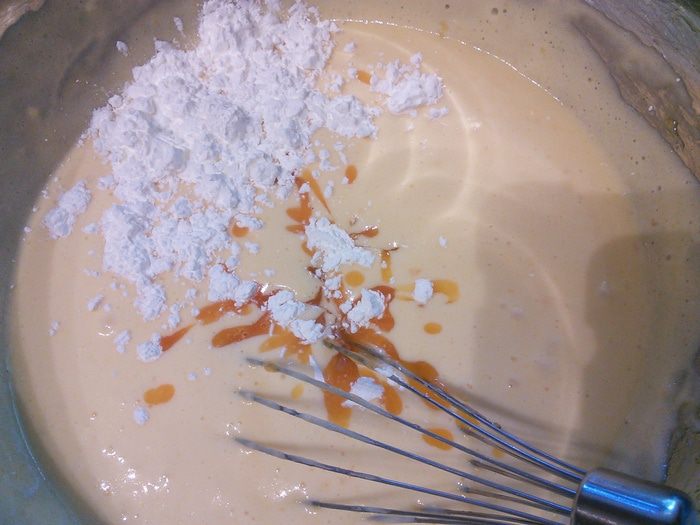 Ореховый тарт с персиковым курдом 