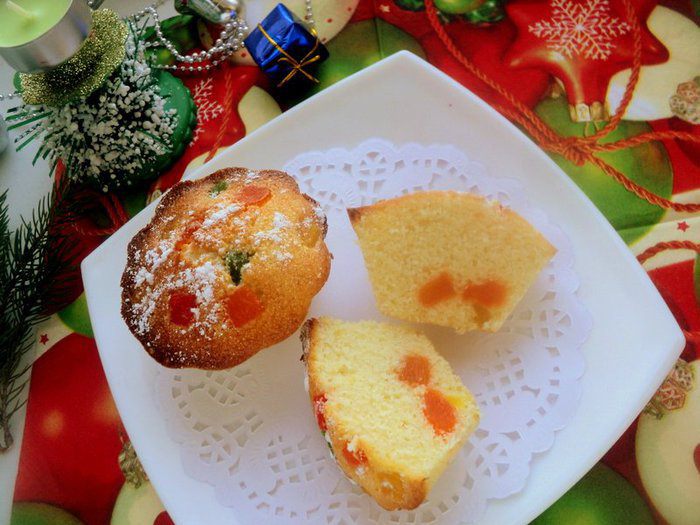 Новогодние маффины из манки