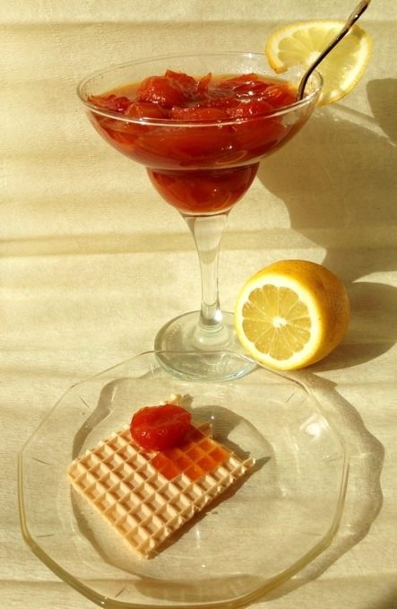 Джем из помидоров черри с лимоном и перчиком чили 