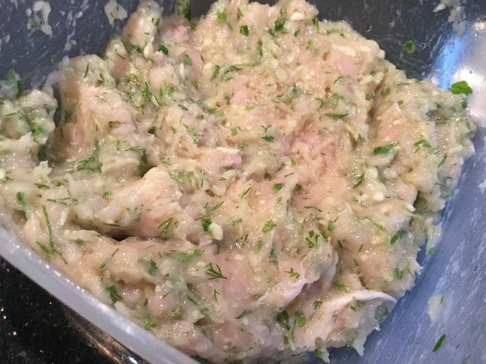 Оладьи из кабачков и курицы
