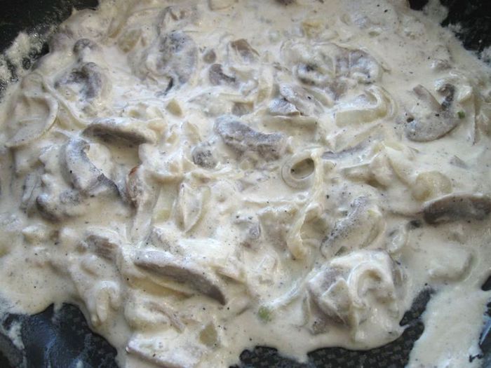 Кабачки, фаршированные грибами 