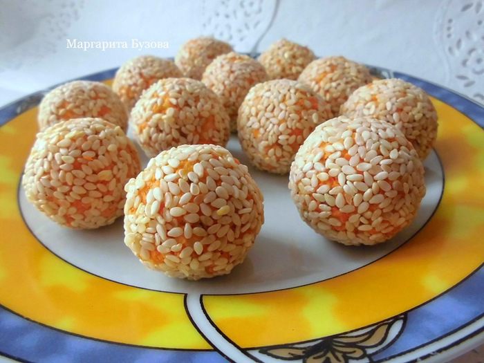 Закусочные морковные шарики для Наташи (Наталья)