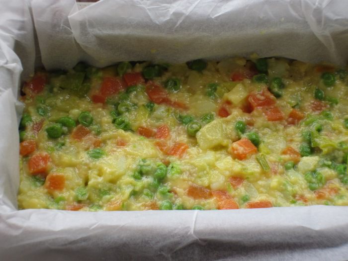 Овощной террин с яйцом