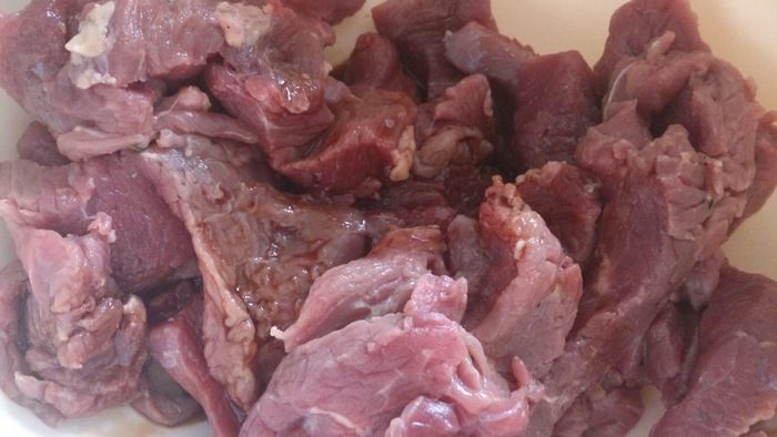 Говядина с апельсинами и перцем