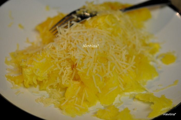 Мясное рагу с тыквой спагетти