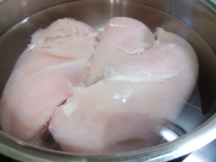 Лапша с курицей и овощами 