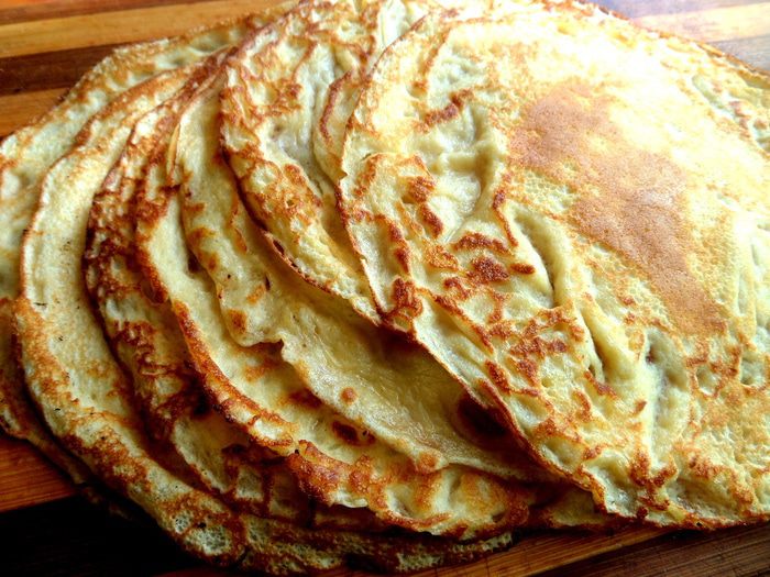 Французские блинчики (crepes) с красной рыбкой 