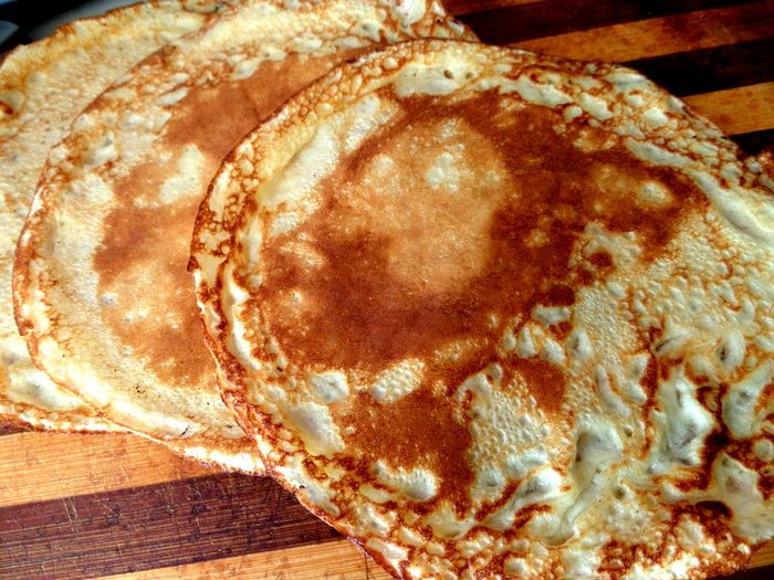 Французские блинчики (crepes) с красной рыбкой 