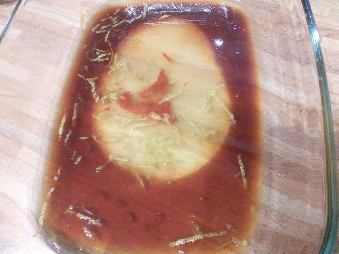 Лосось в соевом соусе 