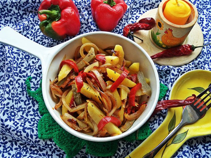 Постный картофельный салат