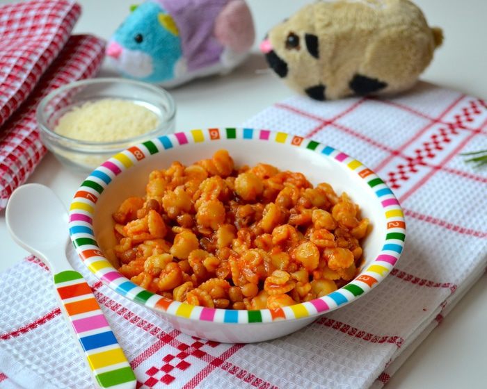 Паста с чечевицей