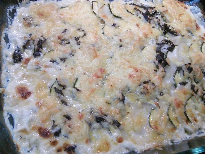 Картофельный гратен с цукини 