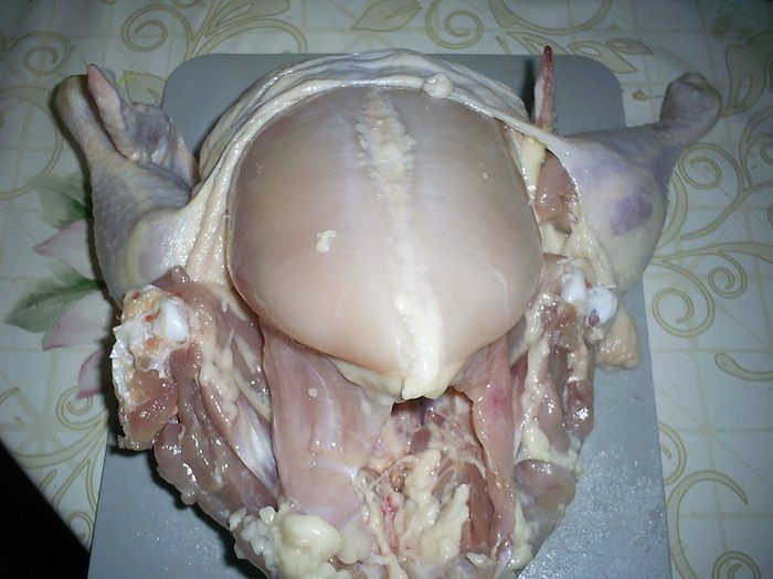 Запеченная блинная курочка с двумя начинками