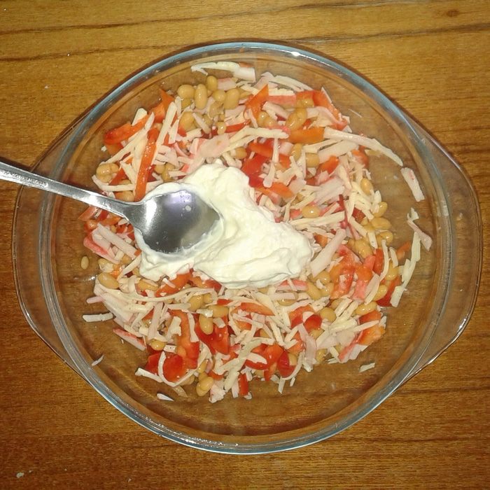 Сытный салат для полдника