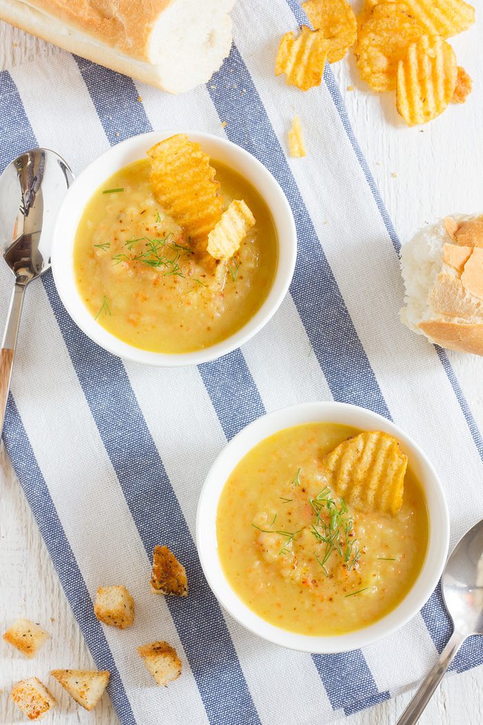 Суп из печеного картофеля 