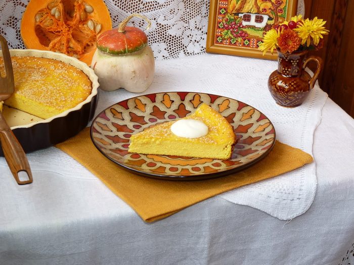 Творожно-тыквенная запеканка