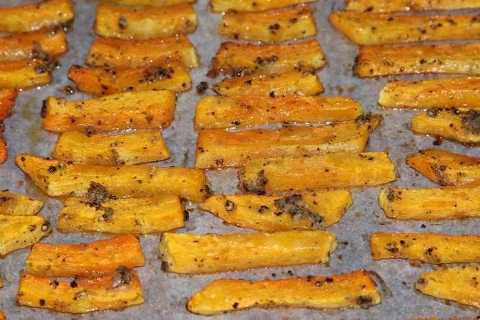 Суп-пюре из запеченной тыквы с перцами