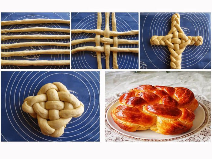 Плетеные булочки (фигурная выпечка)