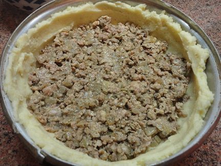 Картофельный пирог с тремя начинками
