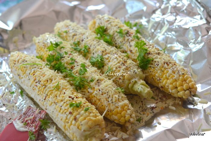Кукуруза с пармезаном